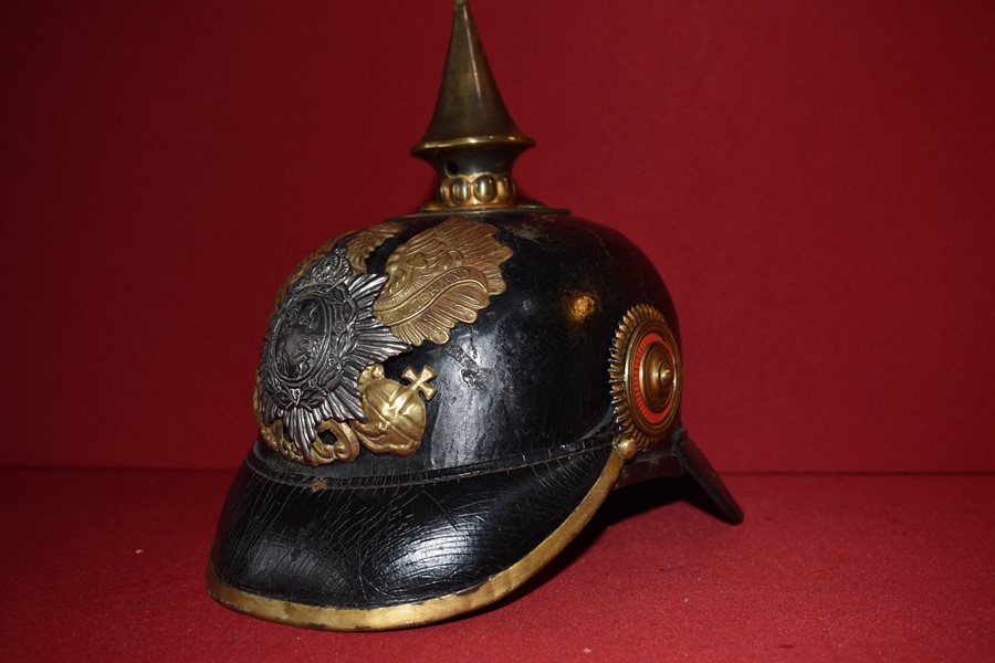 1895 MODEL GERMAN SPIKE HELMET STATE OF REUSSE-SOLD